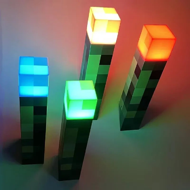 11.5 Inch Brownstone Torch Led Night Lights USB Rechargeable Table Light Game Room Decoration Lamp Kids Birthday Gifts Toy Lamps Quick Pick Grocers